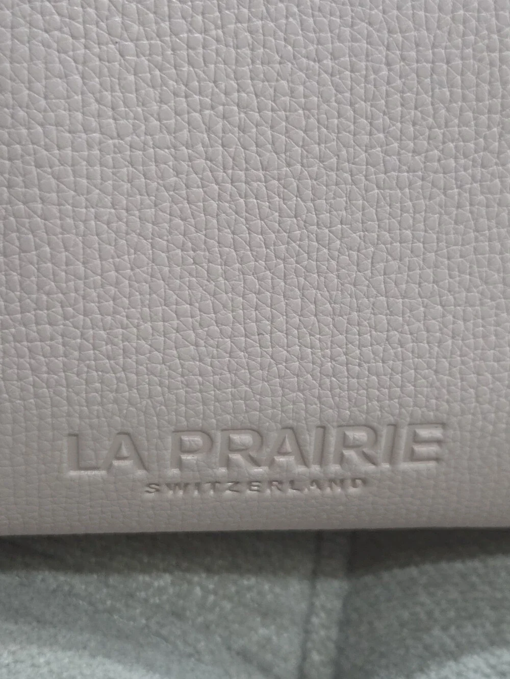 La Prairie Pink Leather Cosmetic Pouch